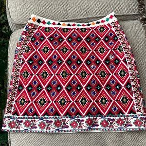 Topshop embroidered skirt